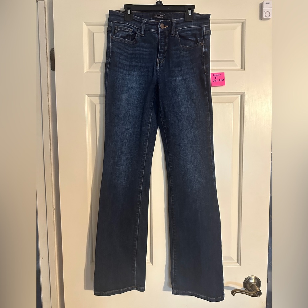 Women's Dark Blue Judy Blue Boot Cut Jeans Size 5/27
